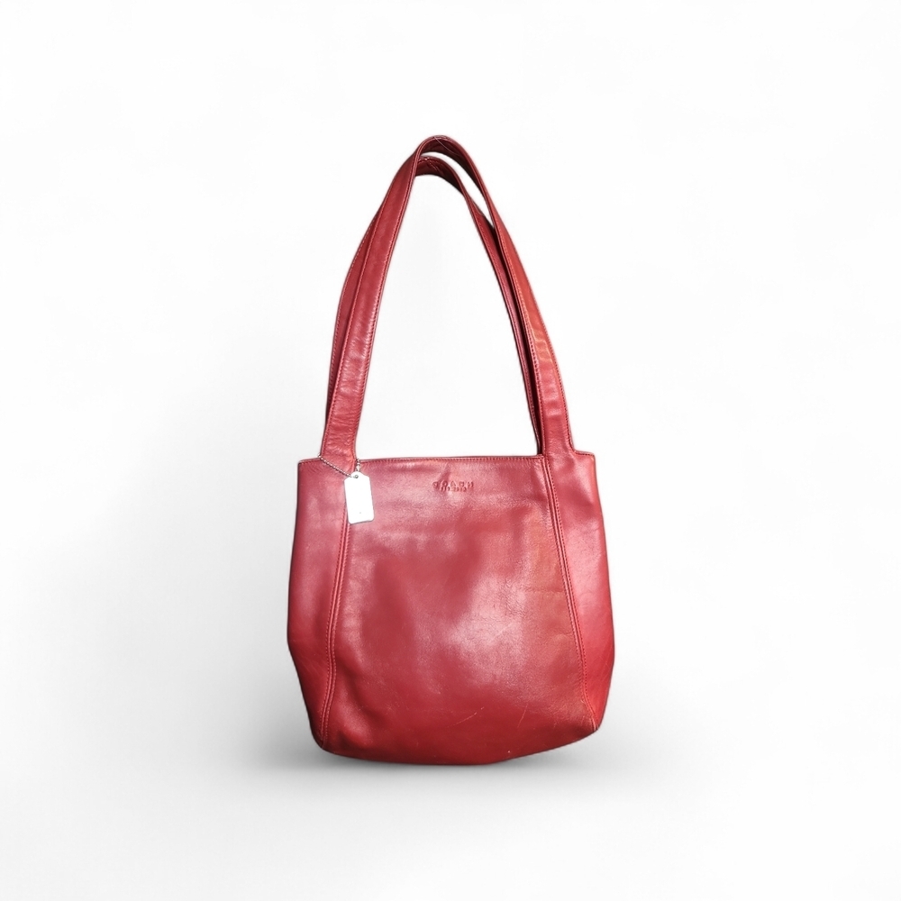 Coach Red Leather Shoulder Bag